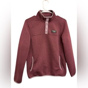 L.L. Bean Women's Airlight Knit Pullover
1/4 Snap Dusty Pink Jacket Size S